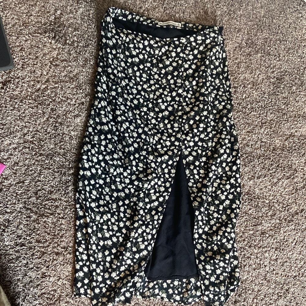 Abercrombie and Fitch Slit Maxi Skirt Floral